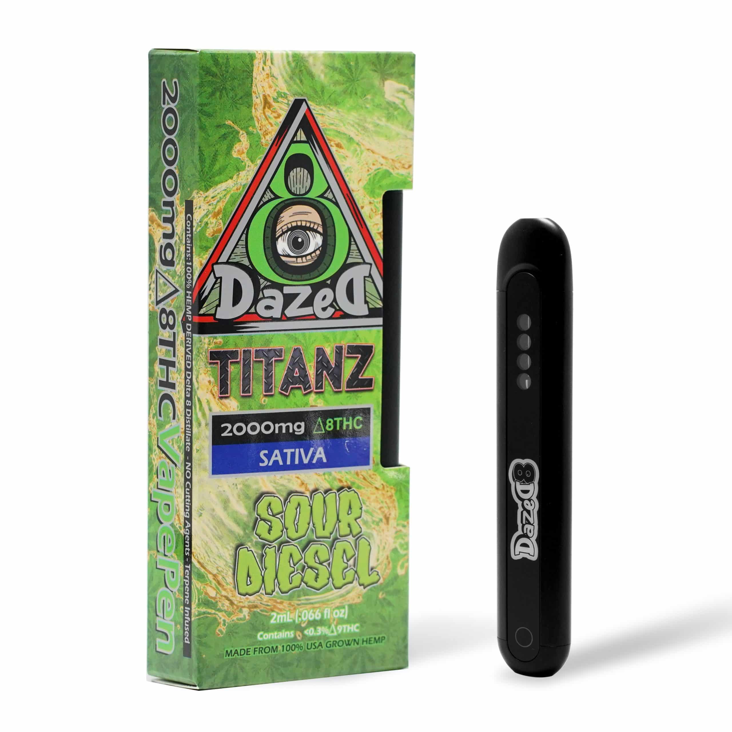 DazeD8 Sour Diesel Delta 8 Disposable (2g) Best Price