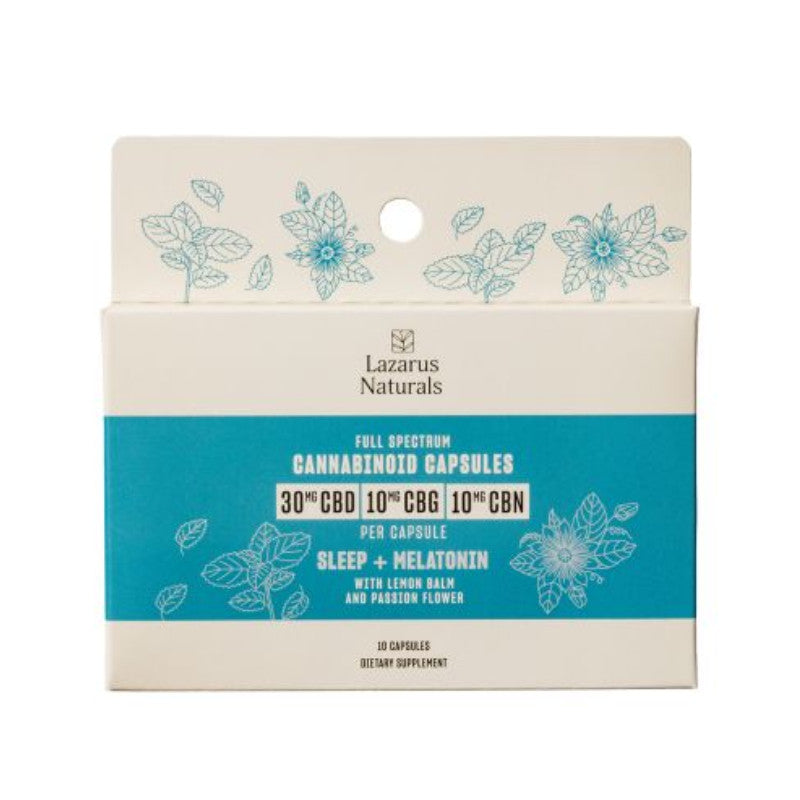 Full Spectrum CBD Capsules for Sleep with CBG, CBN & Melatonin – Lazarus Naturals Best Price