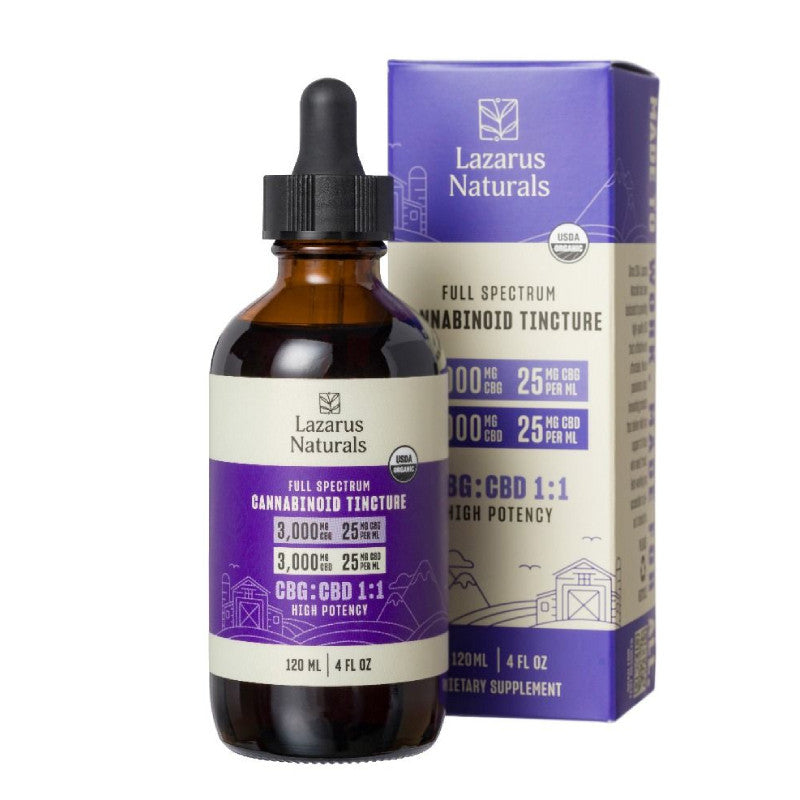 Full Spectrum CBD Oil Tincture with CBG – Lazarus Naturals Best Price