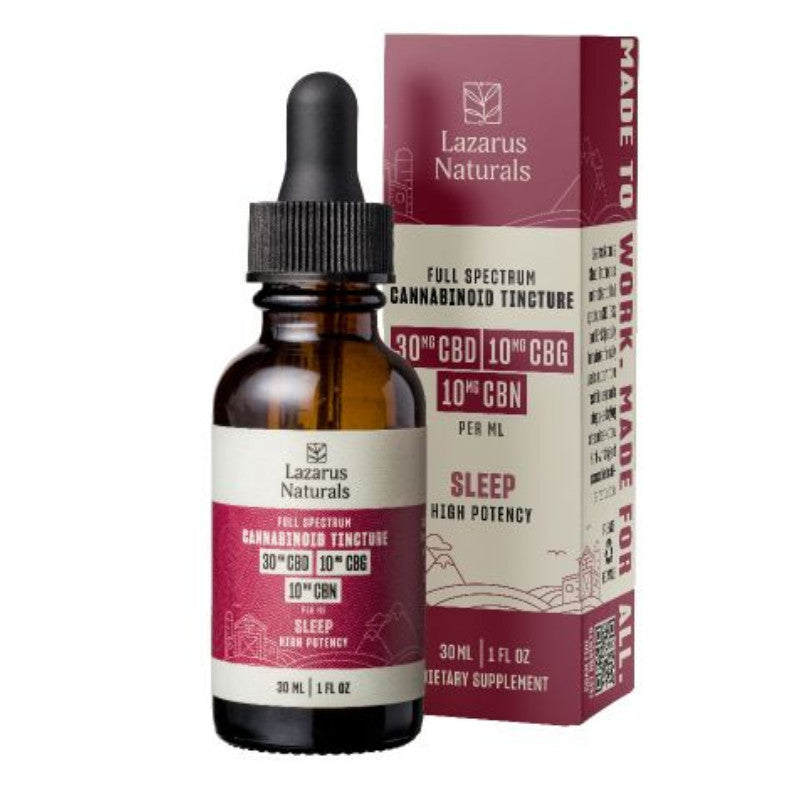High Potency CBD Oil Tincture for Sleep with CBG & CBN – Lazarus Naturals Best Price