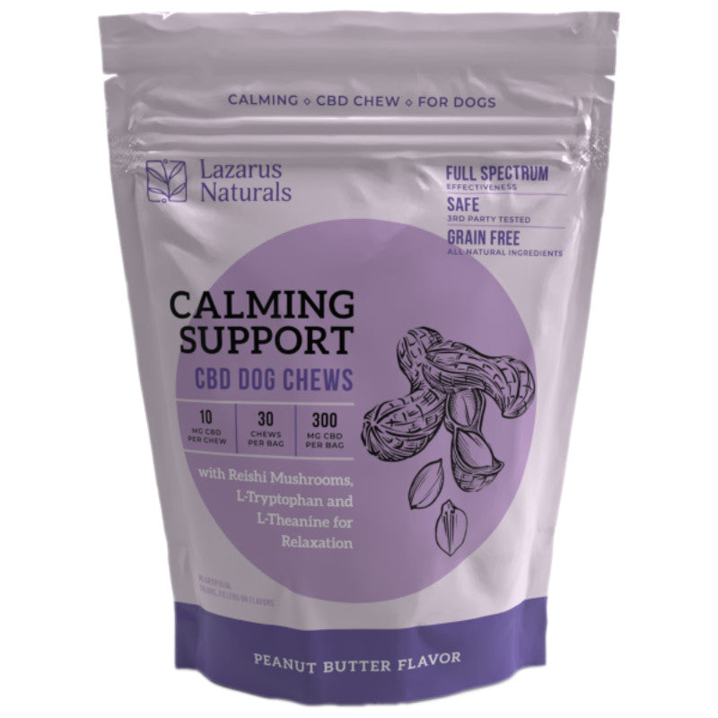Full Spectrum CBD Dog Chews for Calming Support – Peanut Butter – Lazarus Naturals Best Price