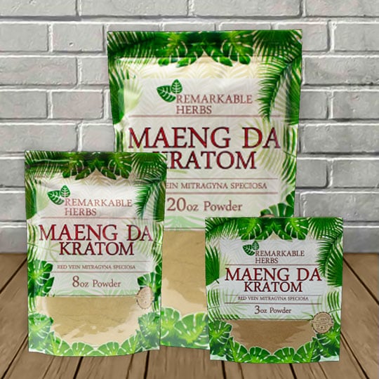 Remarkable Herbs MAENG DA Kratom Powder Red Vein Best Price