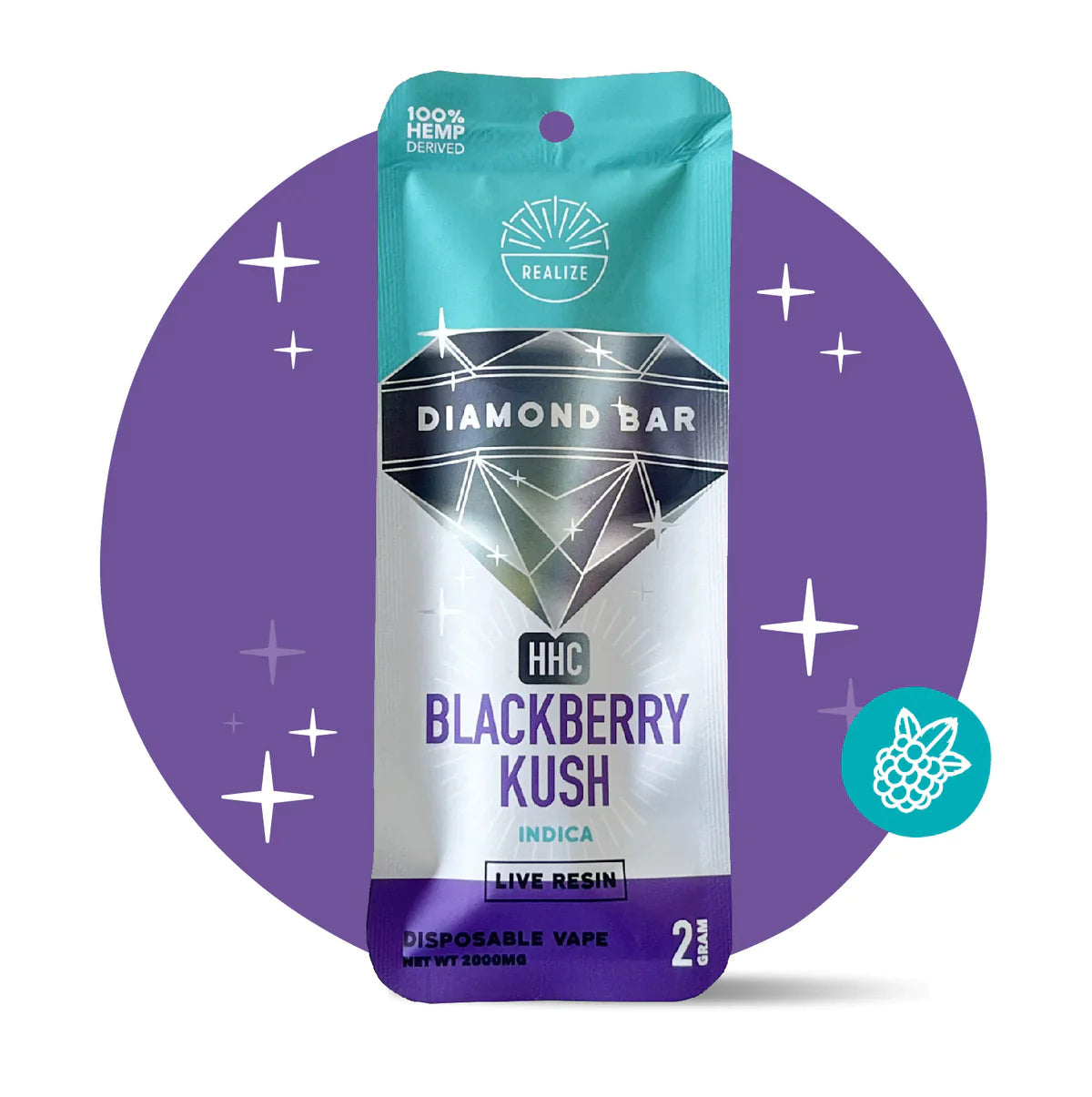Realize | Live Resin HHC Diamond Bar Disposable - 2000mg Best Price