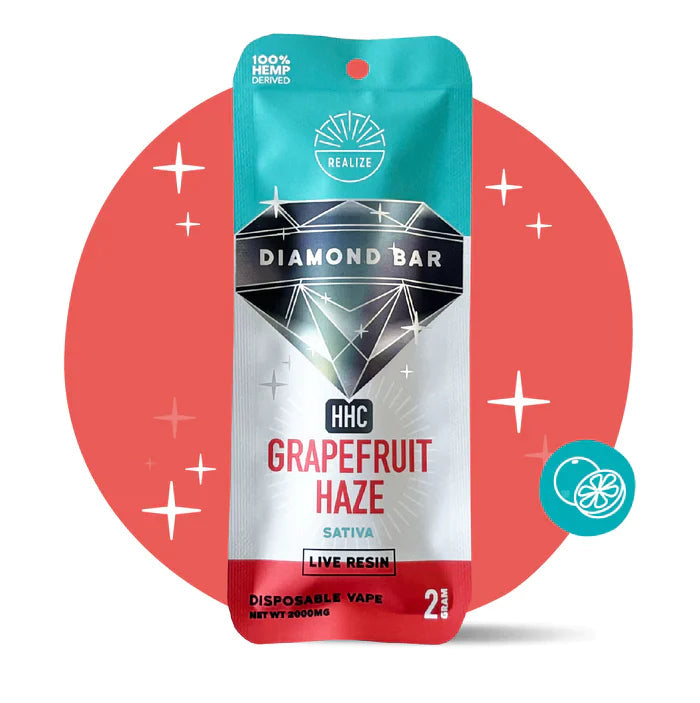 Realize | Live Resin HHC Diamond Bar Disposable - 2000mg Best Price
