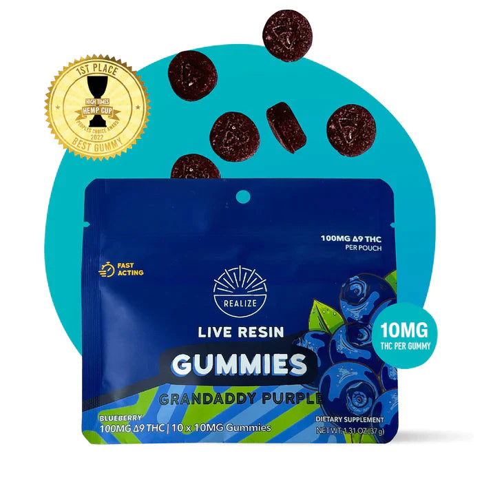 Realize | Live Resin Delta 9 THC Gummies 100mg - 200mg Best Price