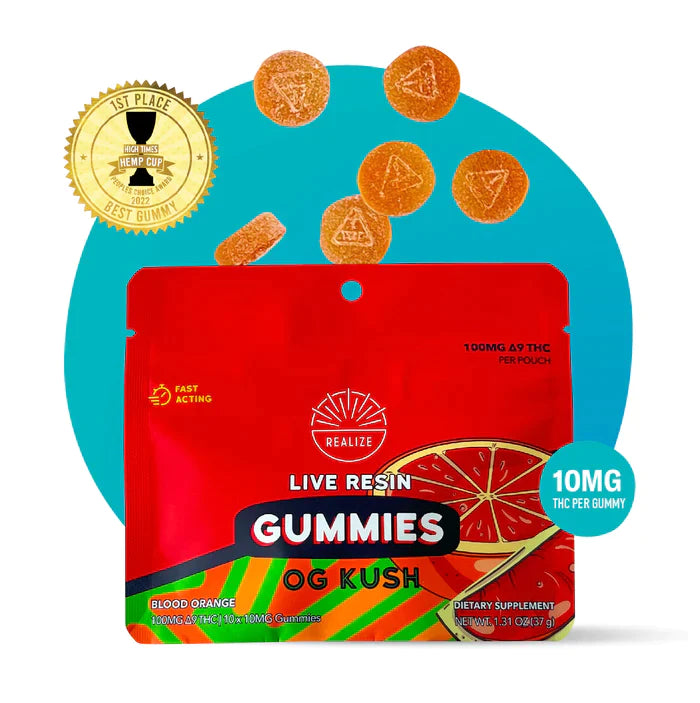 Realize | Live Resin Delta 9 THC Gummies 100mg - 200mg Best Price