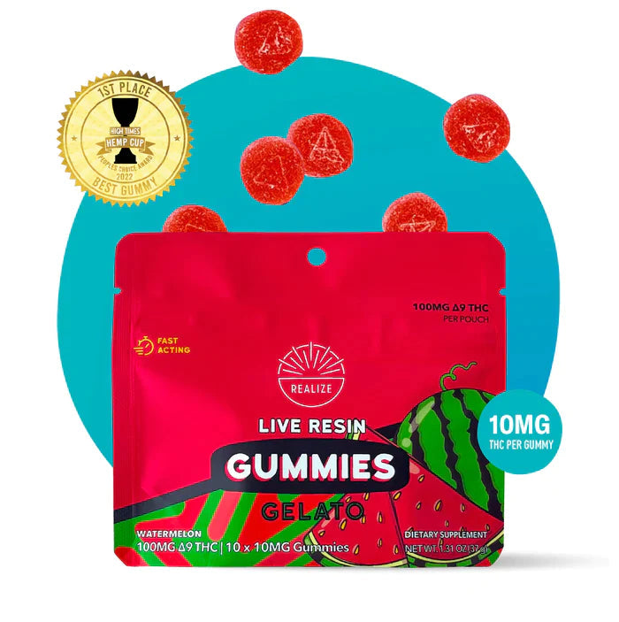 Realize | Live Resin Delta 9 THC Gummies 100mg - 200mg Best Price