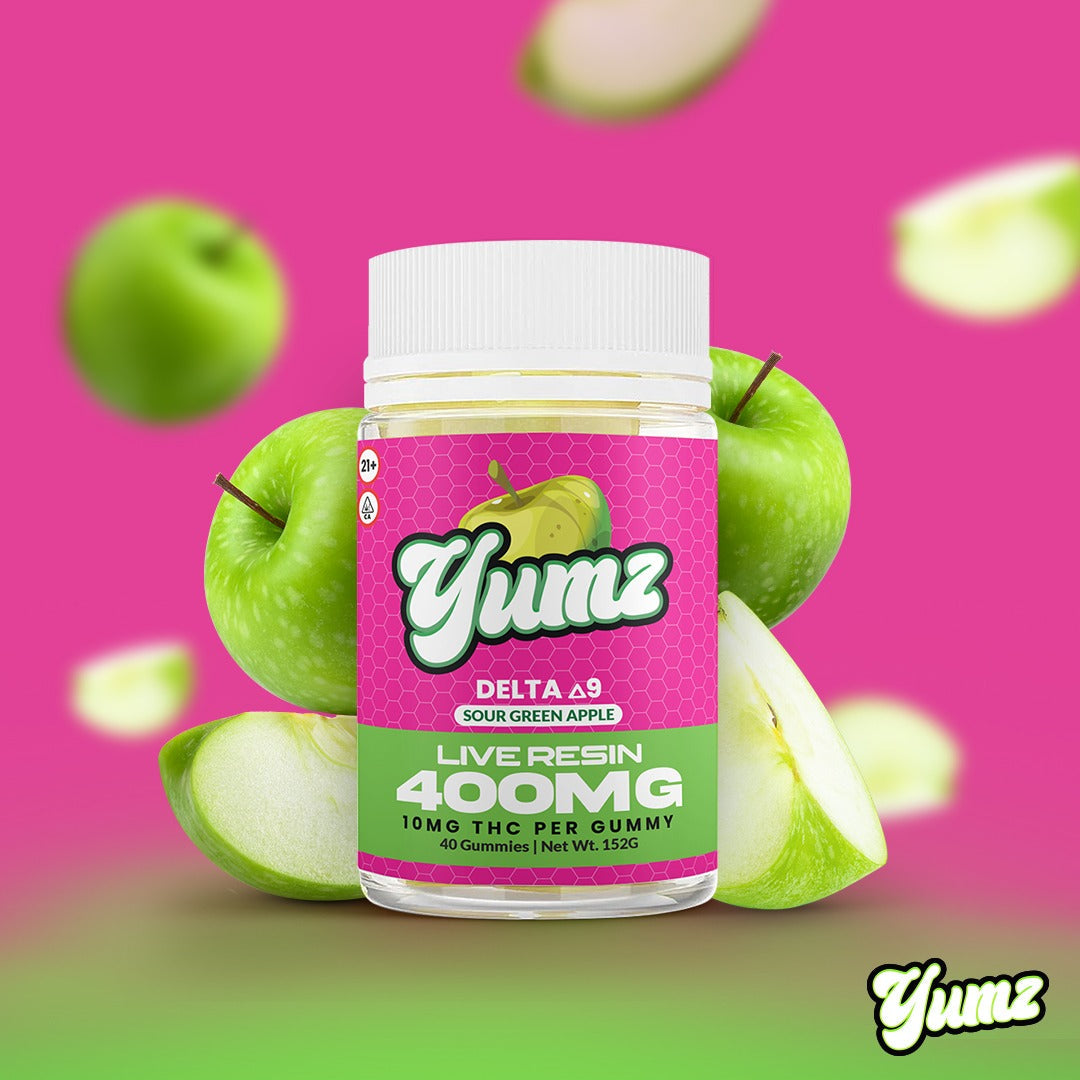 THC Gummies ( Farm Bill Compliant Delta-9 THC ) YUMZ LAB - Sour Green Apple Best Price