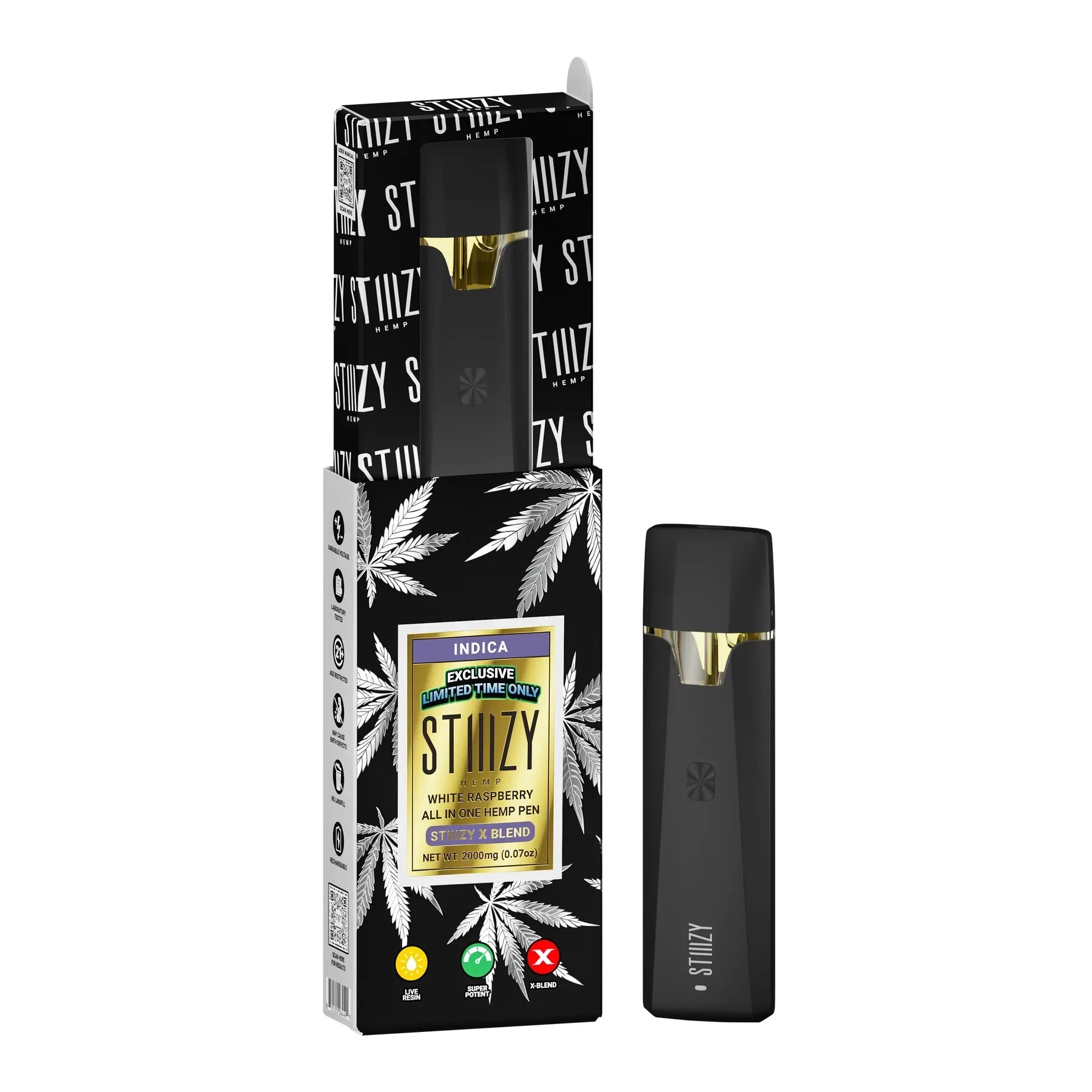 STIIIZY Exclusive: White Raspberry AIO X-Blend Disposable Vape | 2g Best Price