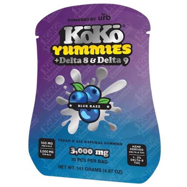 URB KoKo Yummies + Delta 8 and Delta 9 Gummies 3000mg Best Price
