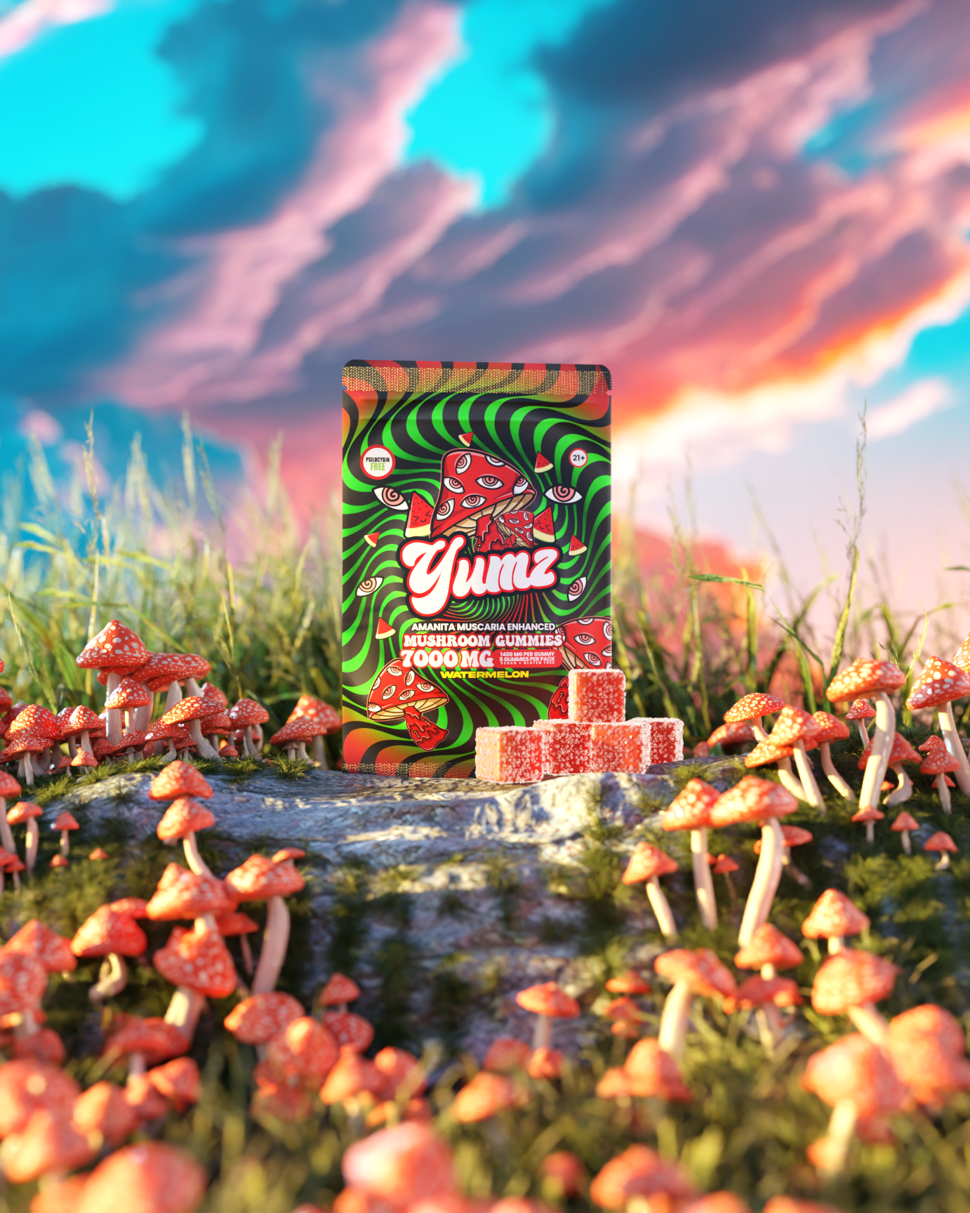YUMZ - Watermelon ( Amanita Muscaria Mushroom Gummies ) Best Price