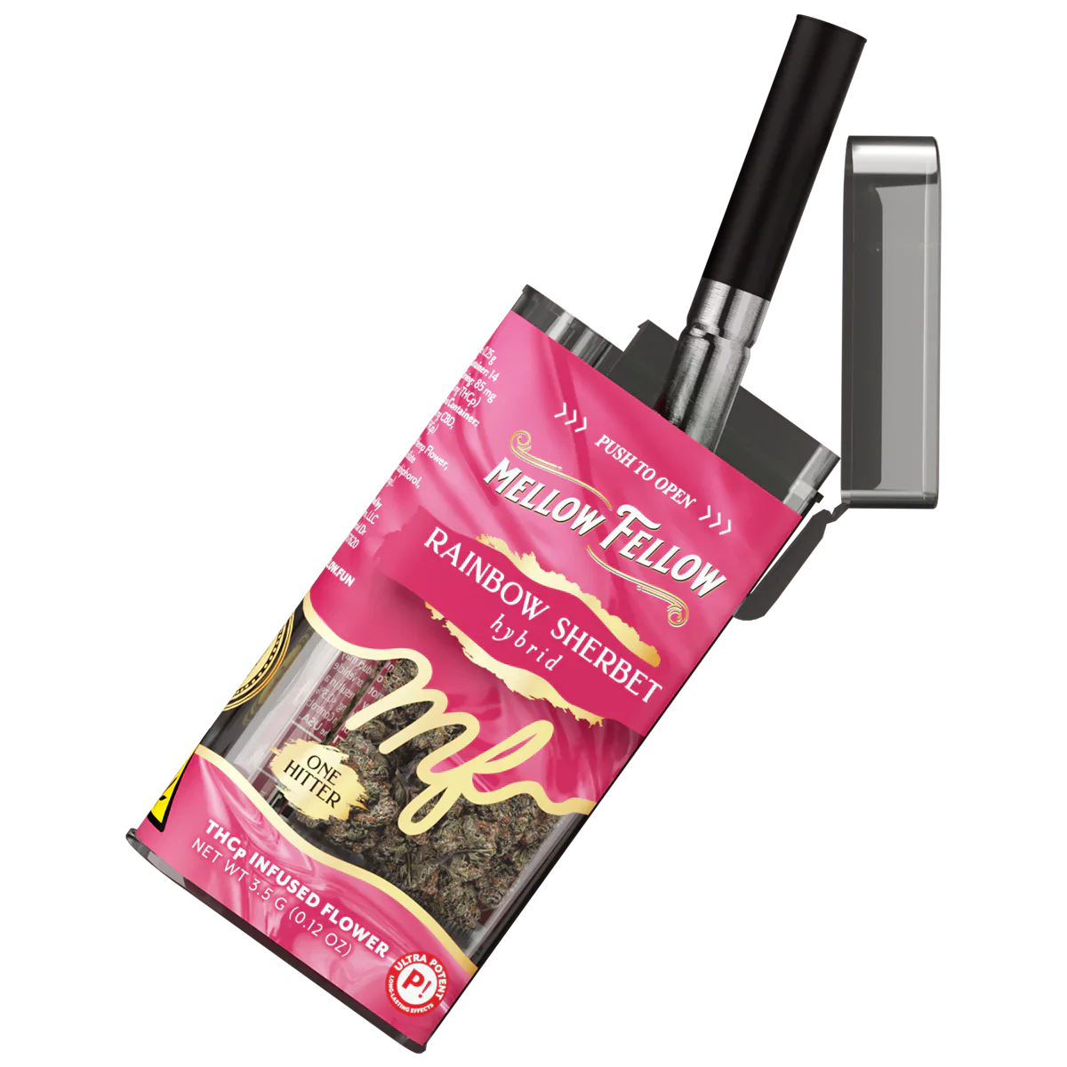 THCp 3.5g Infused Flower + One Hitter - Rainbow Sherbet (Hybrid)