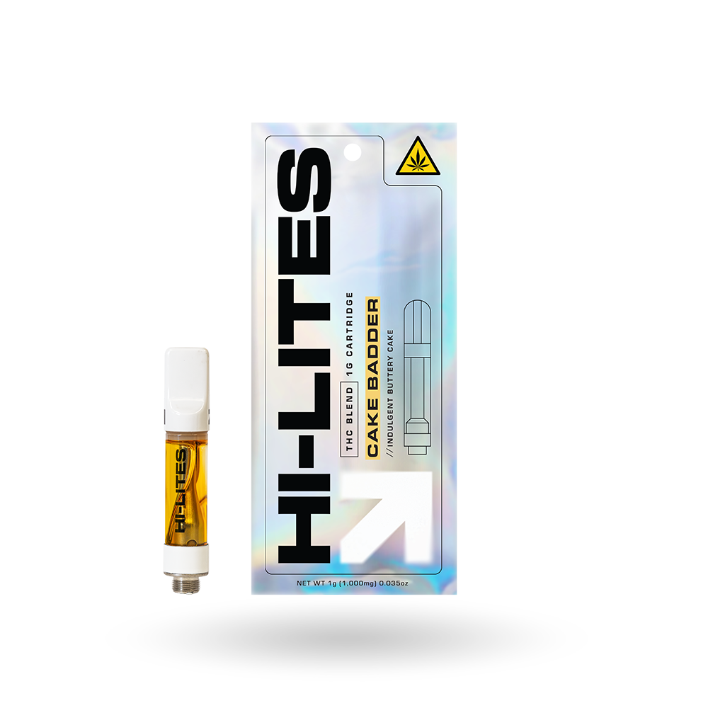 THC Blend Vape Cartridge: Cake Badder 1g