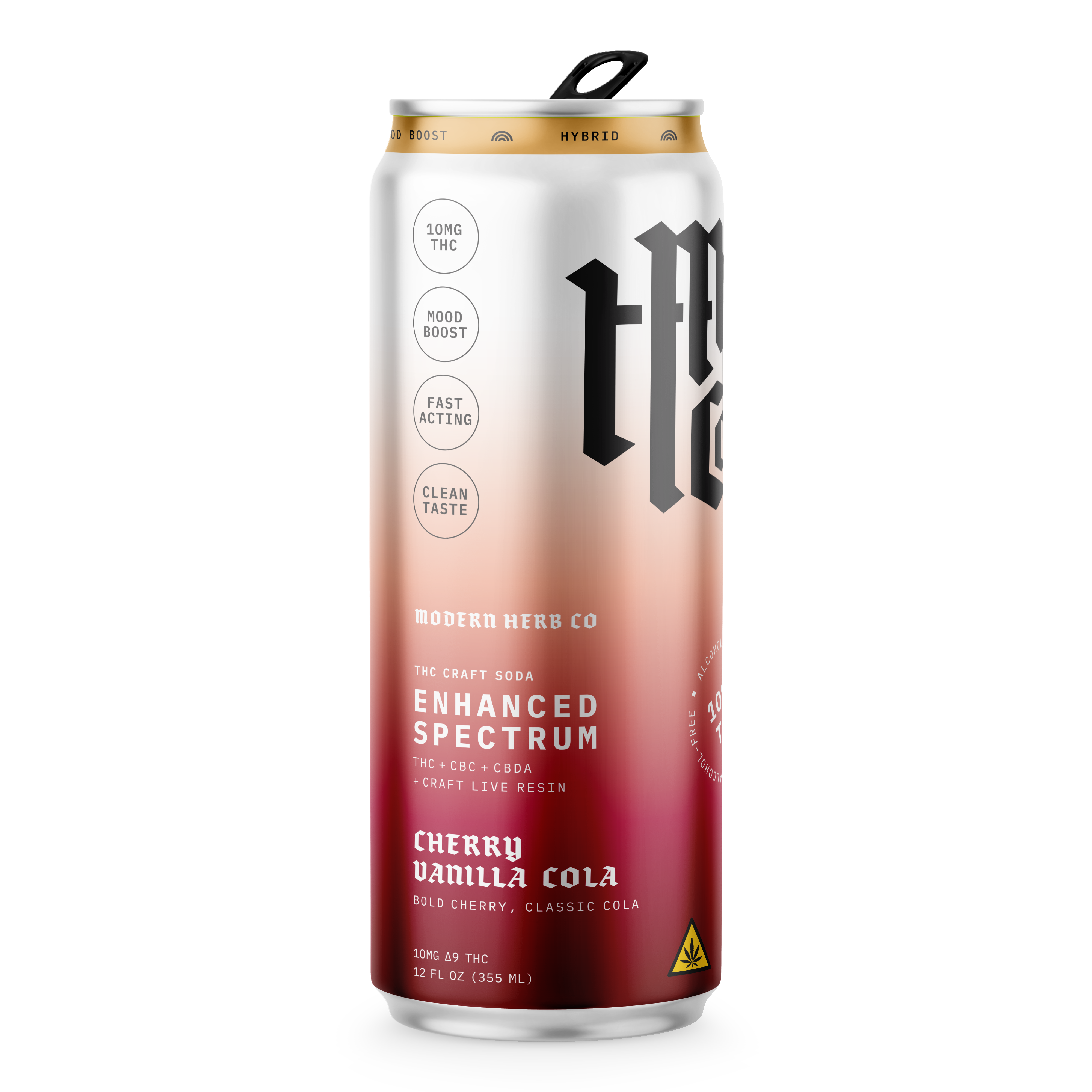 Enhanced Spectrum THC Craft Soda: Cherry Vanilla Cola (Hybrid) 12oz - 4pk Best Sales Price - Seltzers