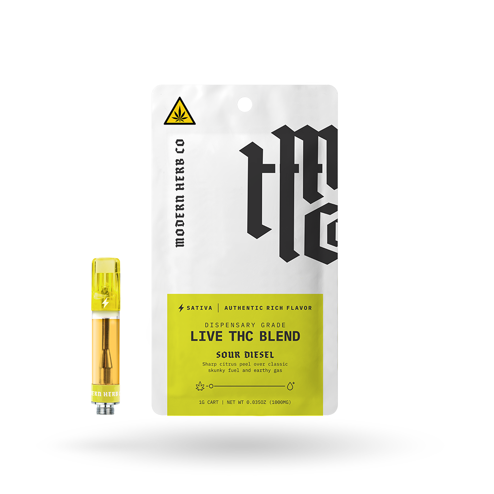 The Hemp Collect Live THC Vape Cartridge: Sour Diesel (Sativa) 1g
