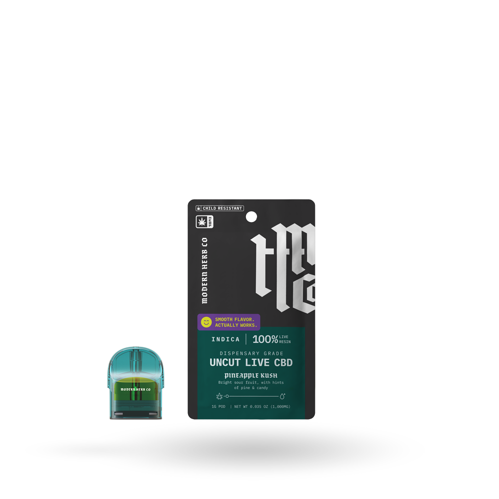 The Hemp Collect Pod Refill, Live CBD Uncut, Indica, Pineapple Kush, 1g