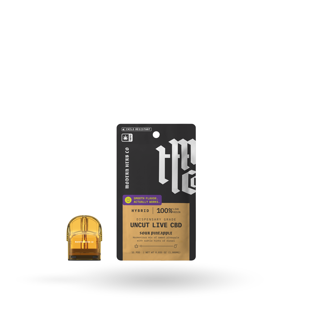 The Hemp Collect Pod Refill, Live CBD Uncut, Hybrid, Sour Pineapple, 1g