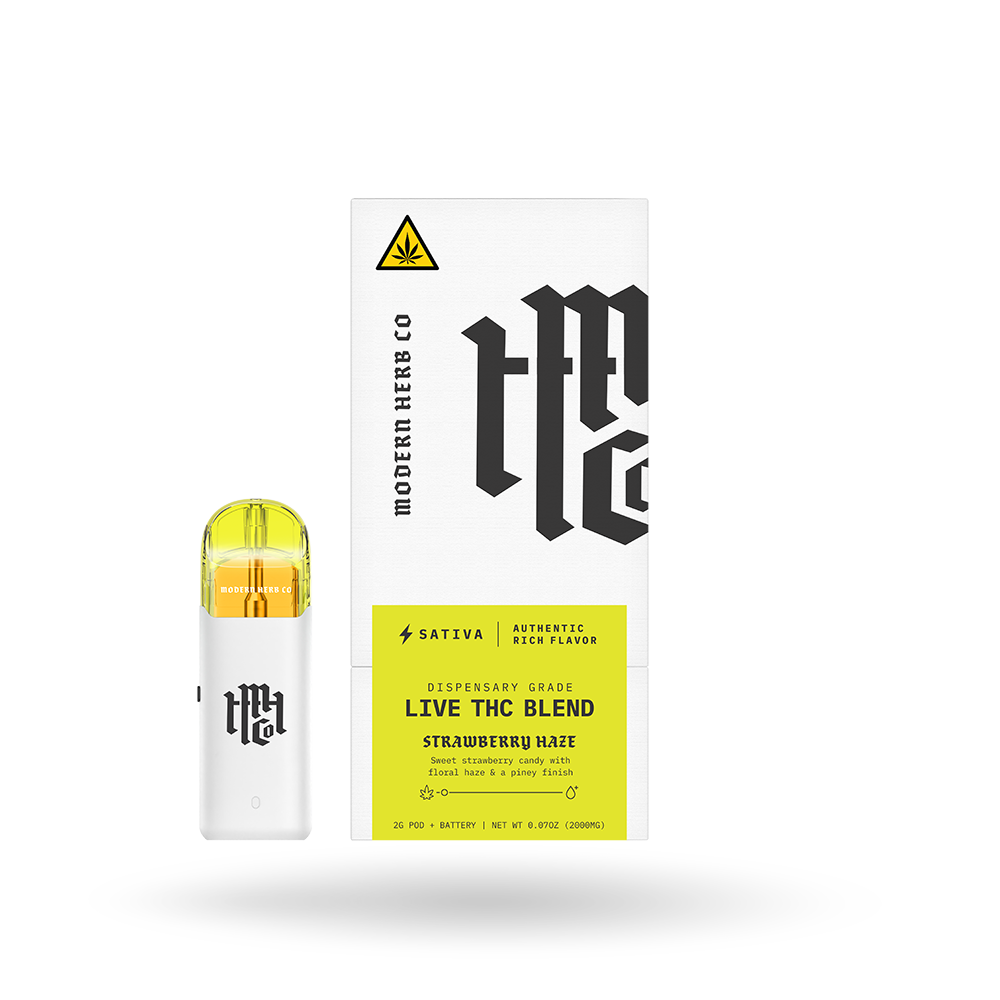 The Hemp Collect Live THC Pod Starter Kit: Strawberry Haze (Sativa) 2g