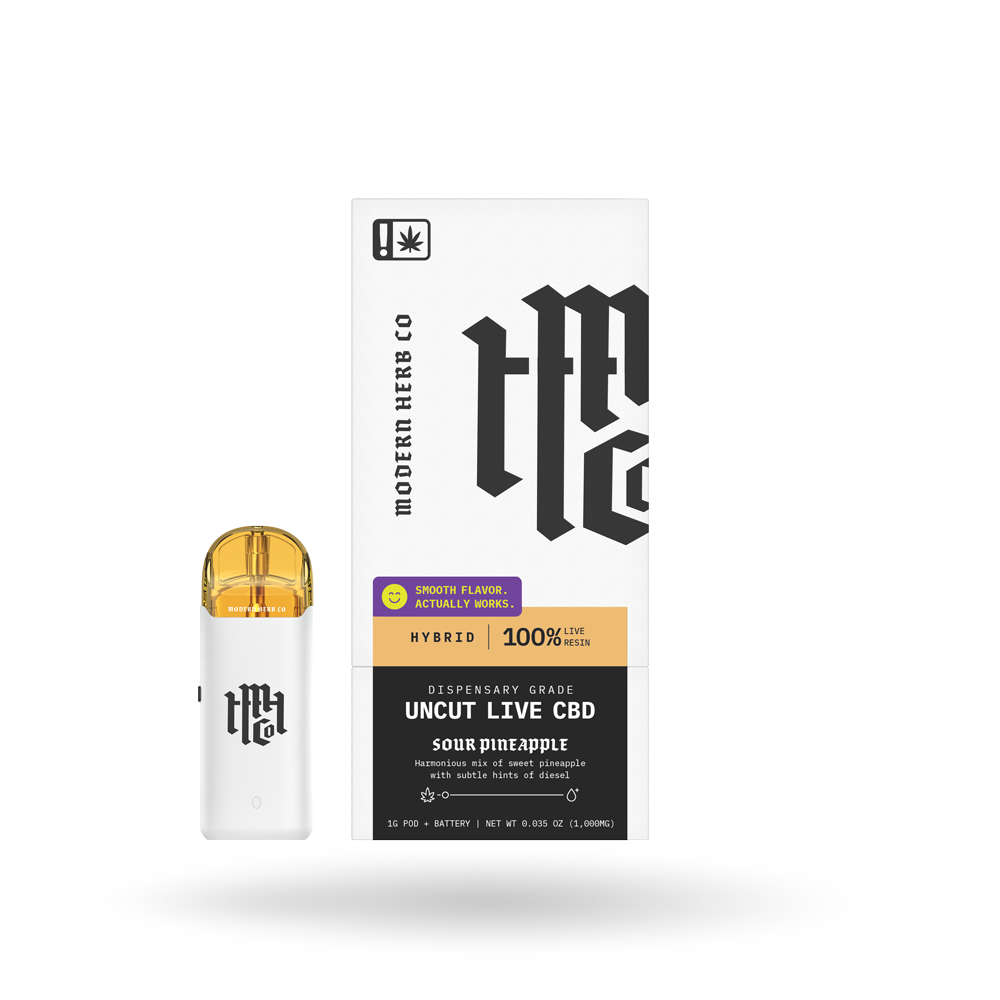 The Hemp Collect Live CBD Uncut Pod Kit: Sour Pineapple (Hybrid) - 1g