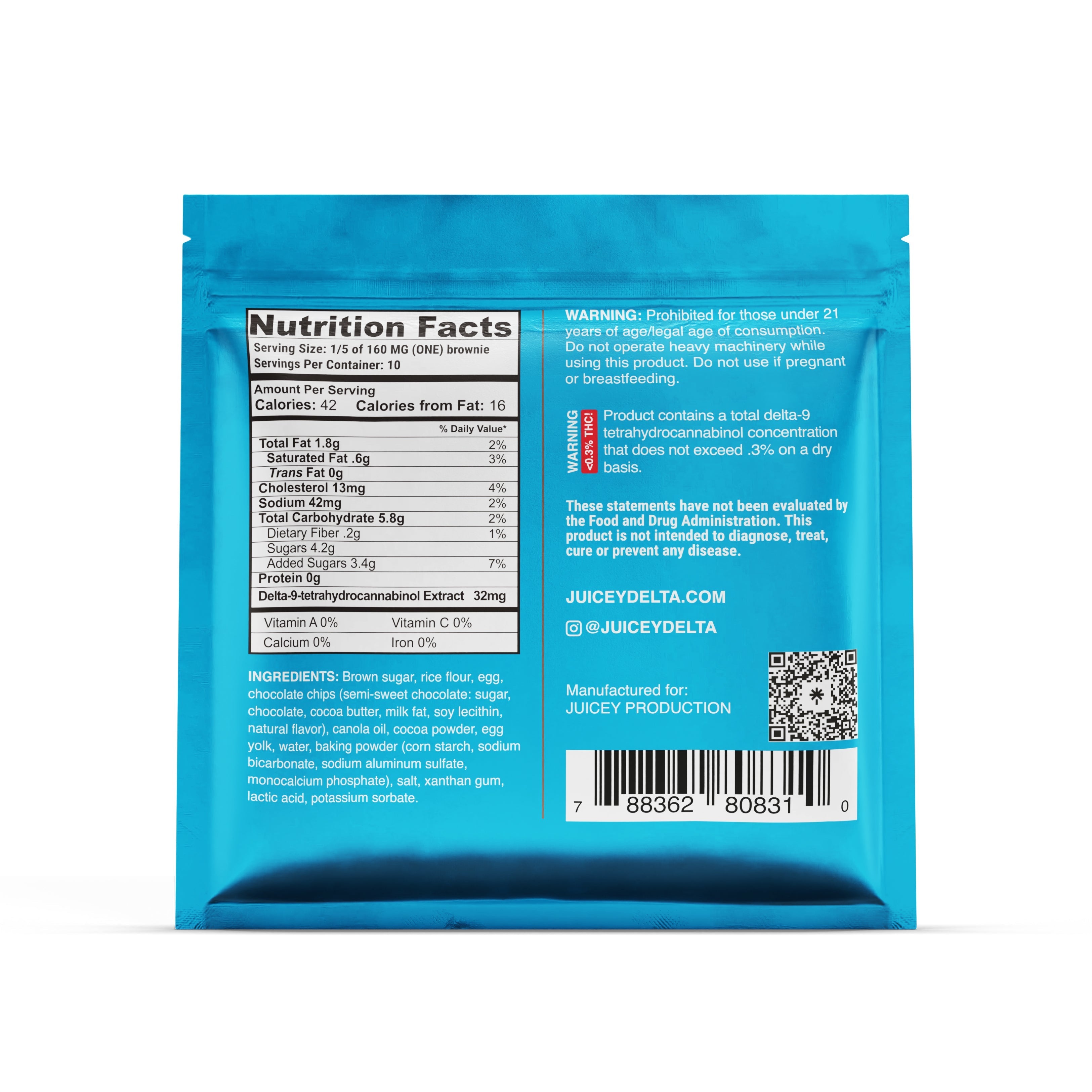 Juicey Space Cakes Delta 9 Brownie (320mg) Best Price