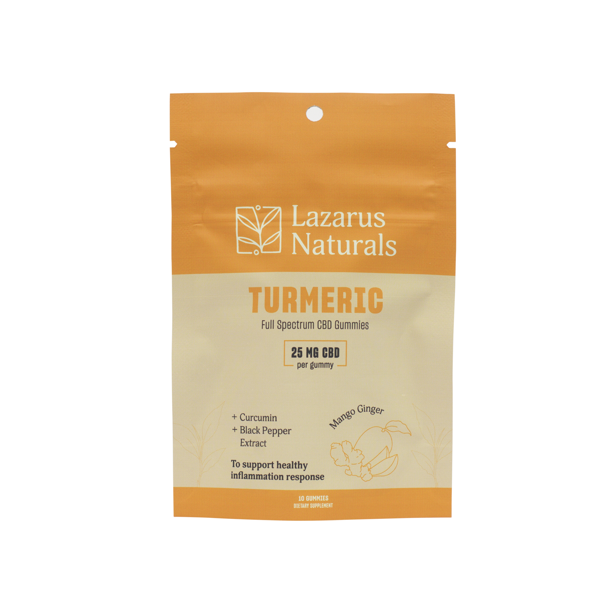 Lazarus Naturals CBD GUMMIES, TURMERIC