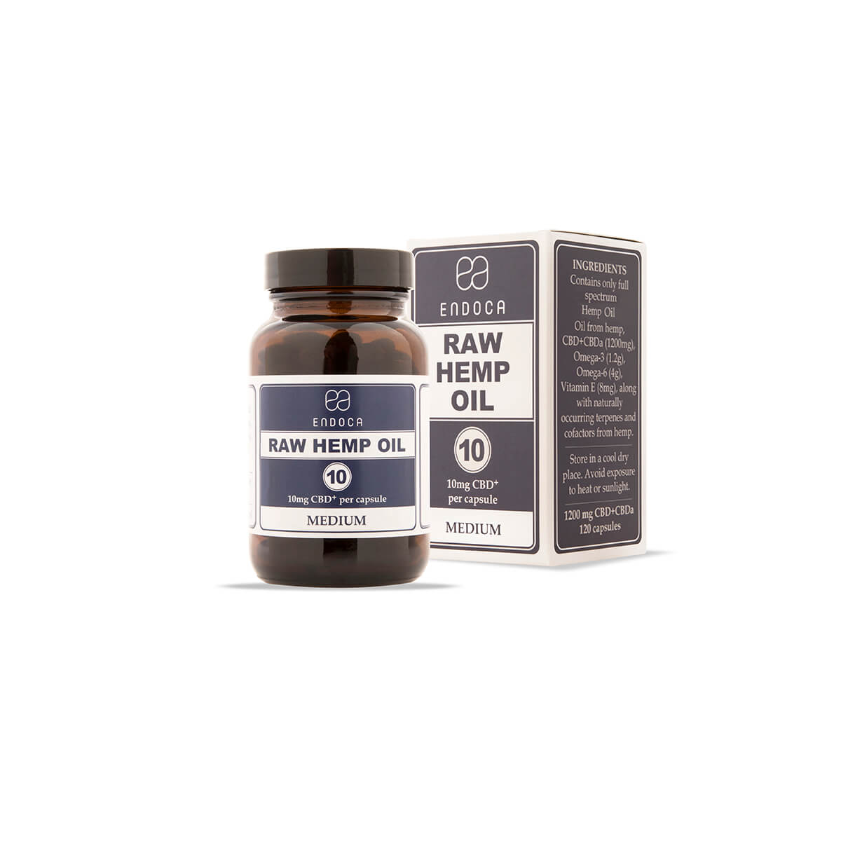 Endoca DE 10 MG ROH-CBD KAPSELN (MEDIUM)