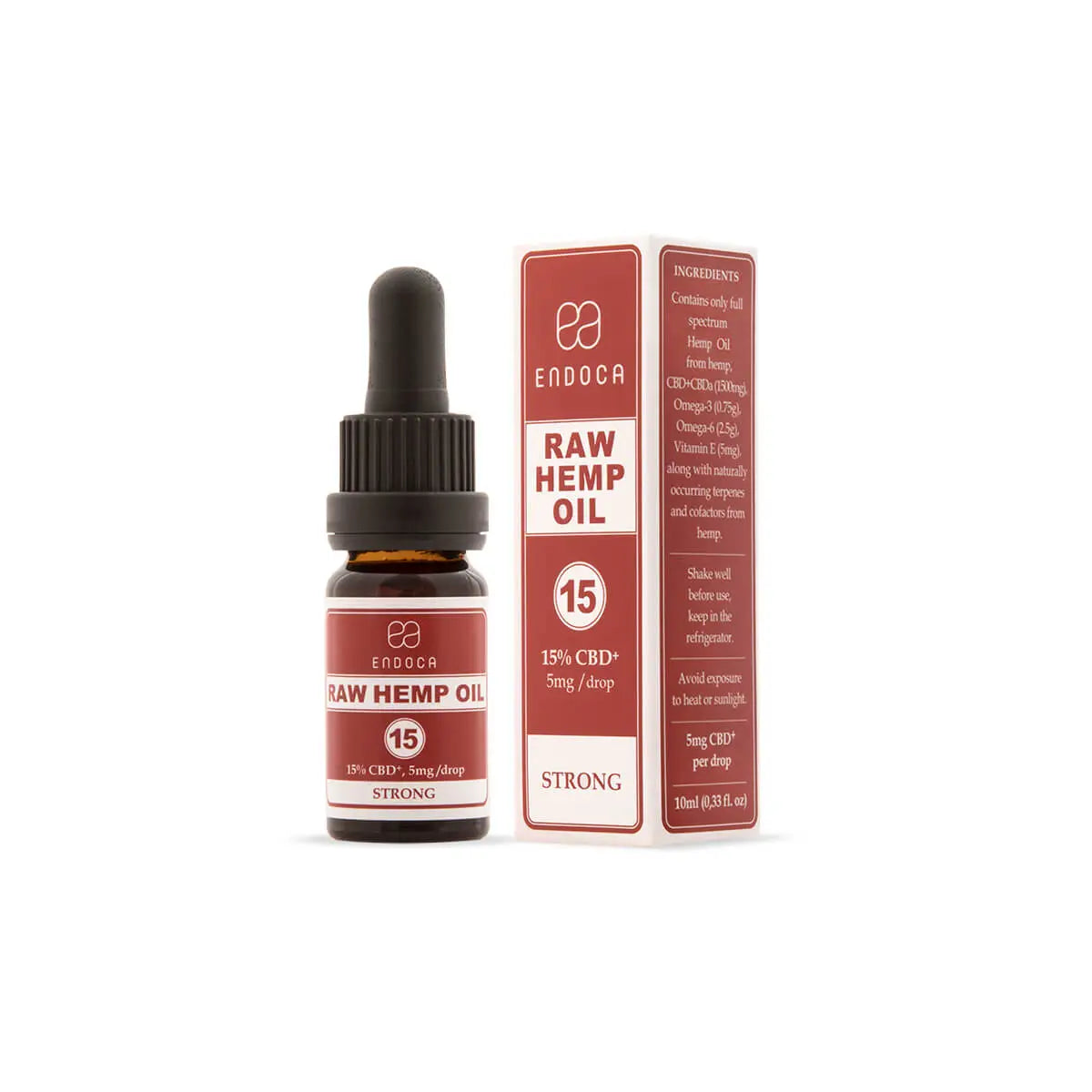 Endoca Raw CBD oil 15%, 150mg CBD+/ML (strong)