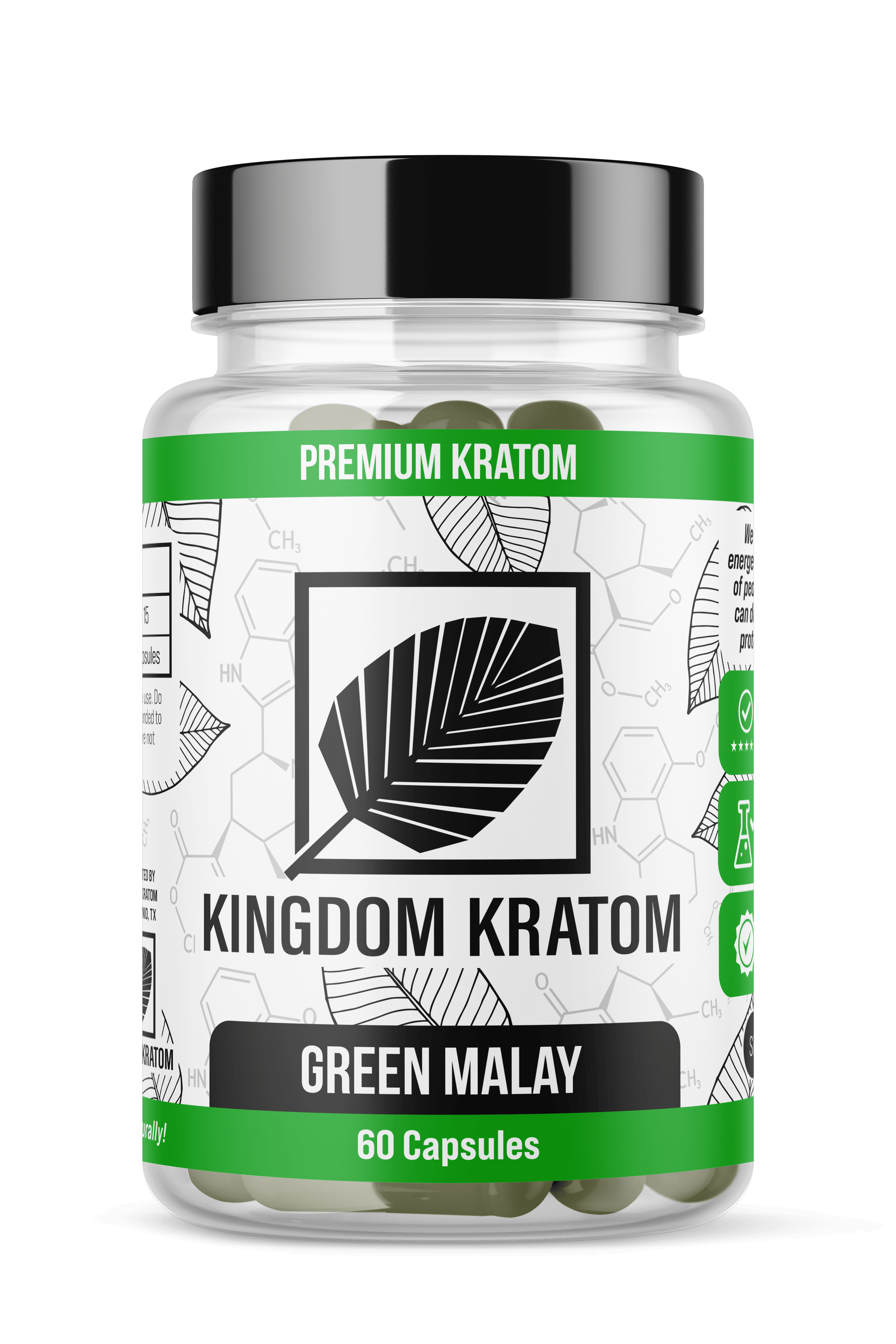 Kingdom Kratom Green Malay Kratom Capsules