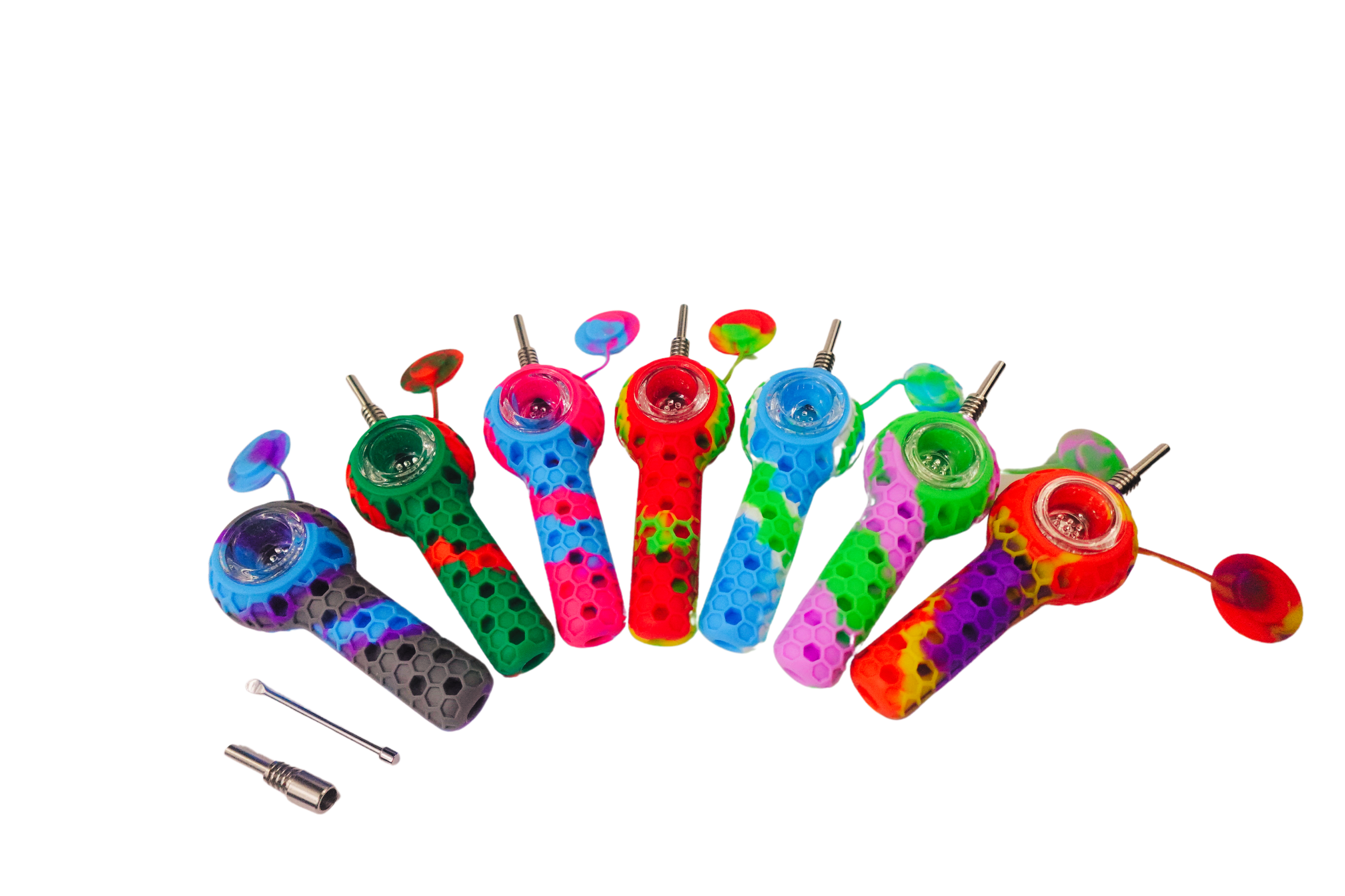 Cloud 8 Silicone 2 in 1 Honey Bee Hand Pipe & Vapor Straw