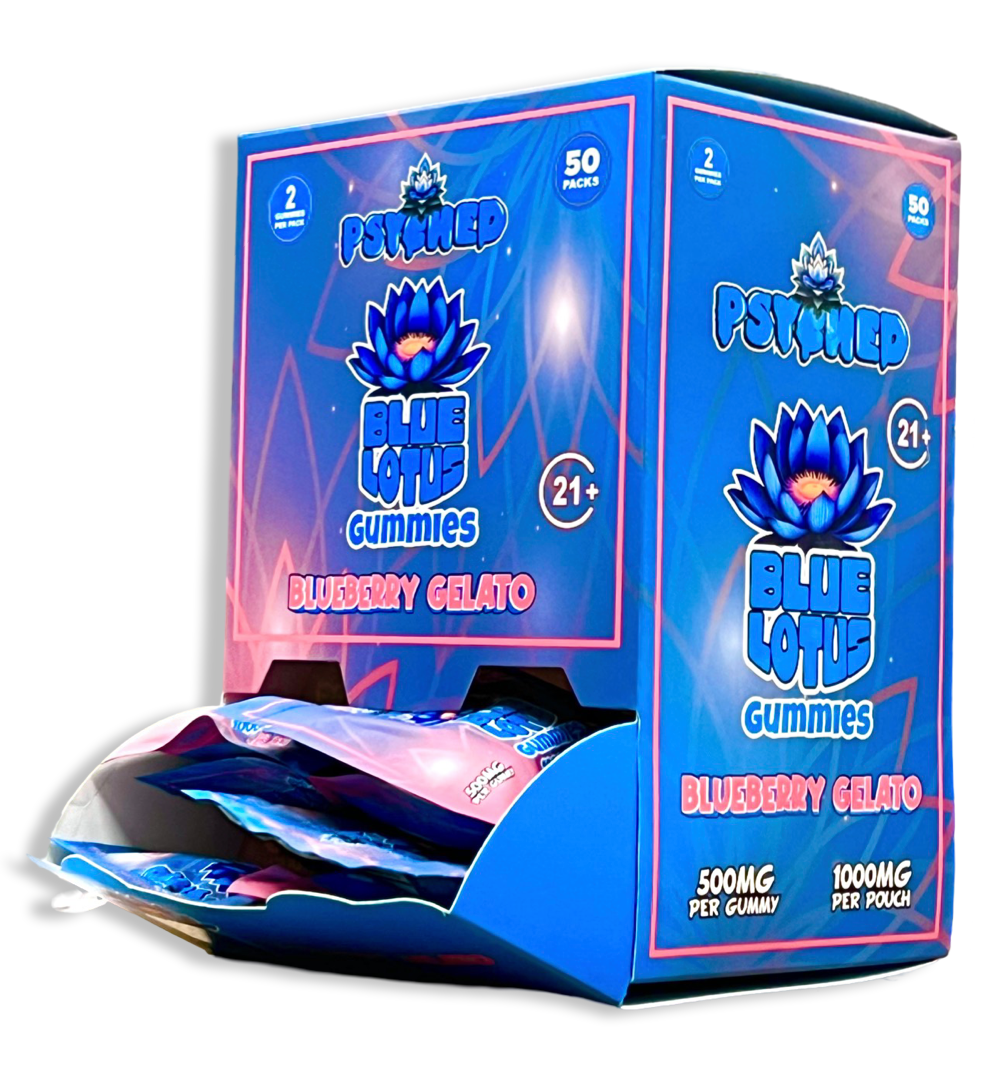 Psyched - Blue Lotus - 1000mg 2CT Gummies - 2 for $10 Best Price