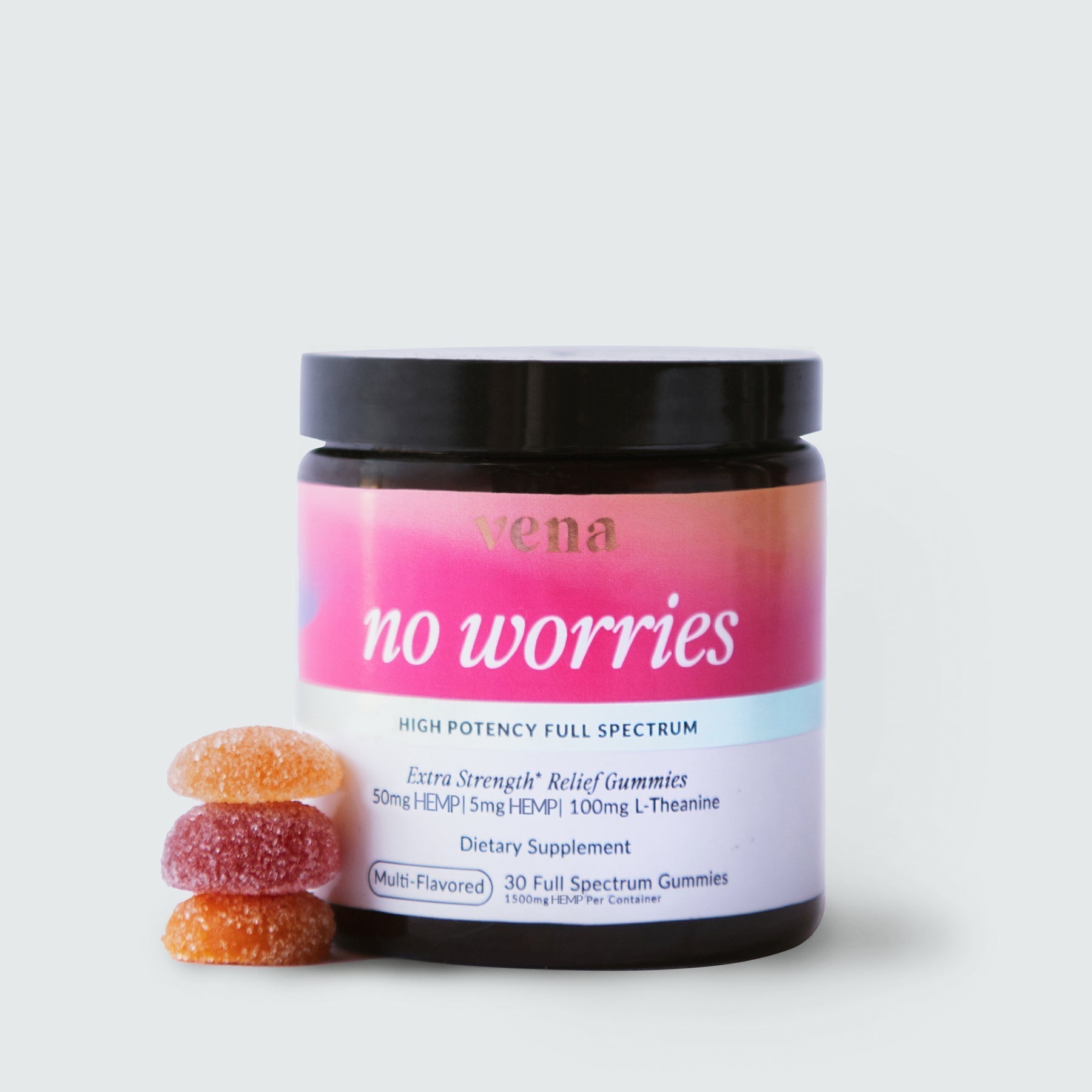 Vena CBD No Worries Extra Strength Relief Hemp Gummies