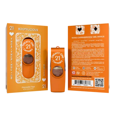 Twenty One | Bootylicious THC Vape Pen | THCA & THCP Disposable Vape | 2g – Sativa
