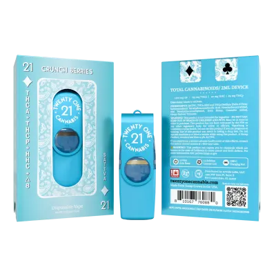 Twenty One | Crunch Berries THC Vape Pen | THCA & THCP Disposable Vape | 2g – Sativa