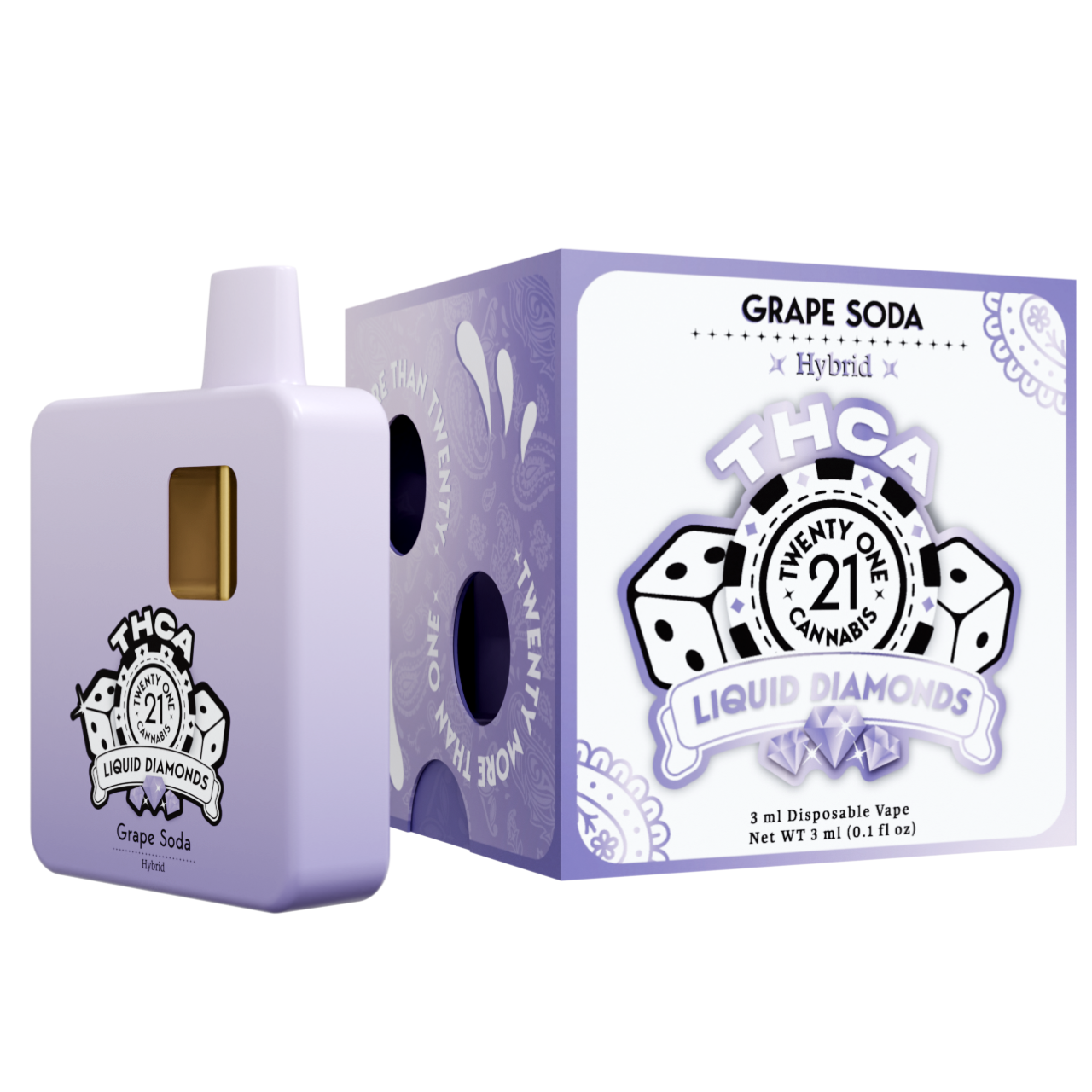 Twenty One Cannabis Liquid Diamonds THC-A Disposable 3G Best Price