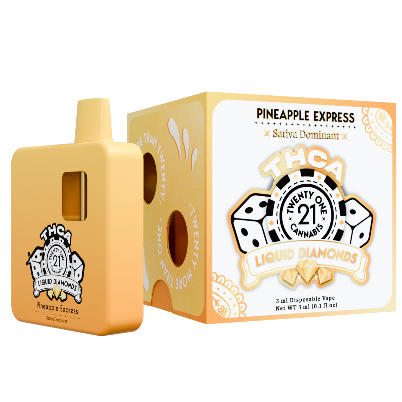 Twenty One Cannabis Liquid Diamonds THC-A Disposable 3G Best Price