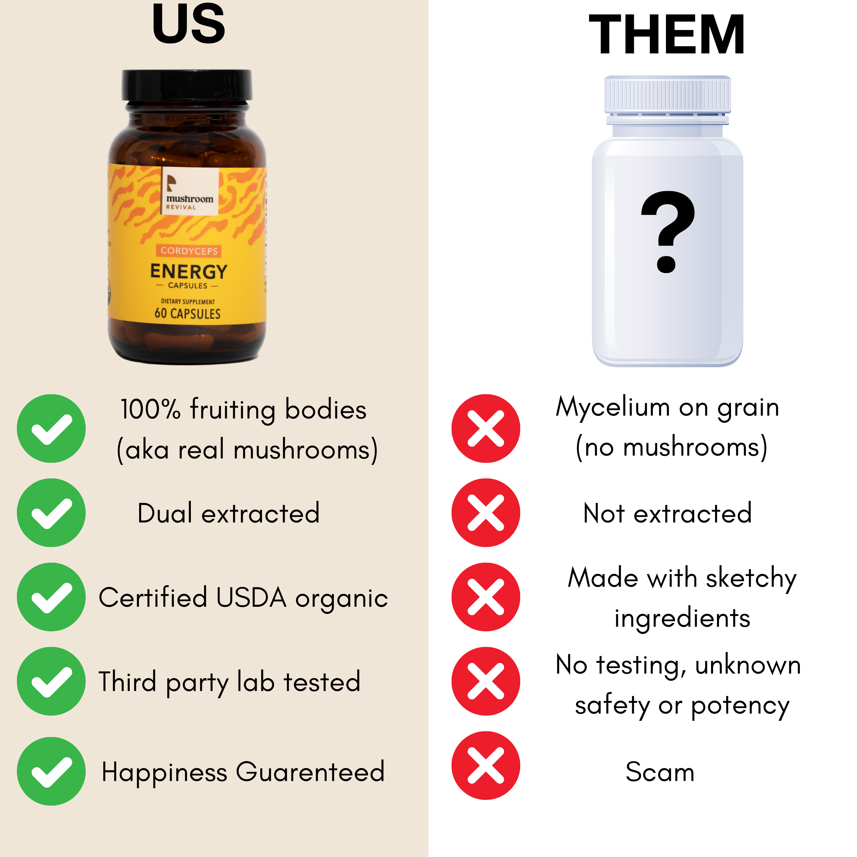 Mushroom Revival Energy Cordyceps Capsules
