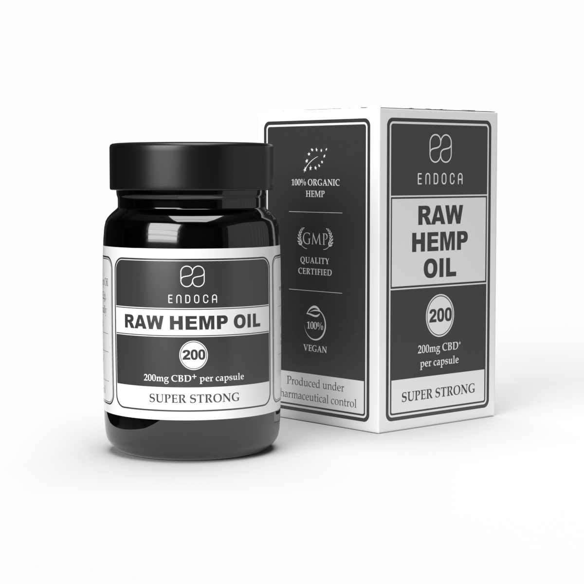 Endoca 200MG RAW CBD Capsules (High potency)