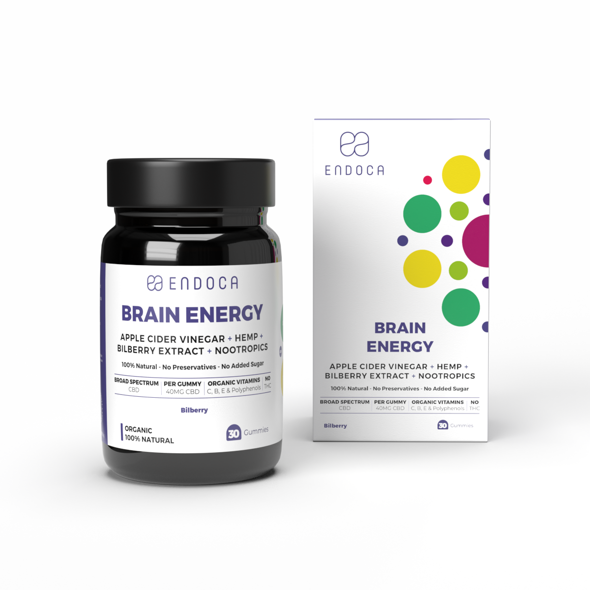 Endoca Brain Energy Bilberry Gummies