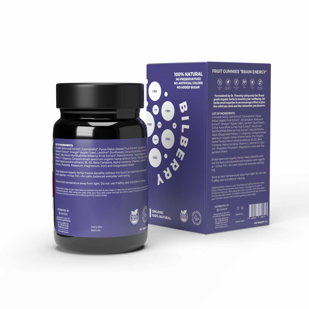 Endoca Brain Energy Bilberry Gummies