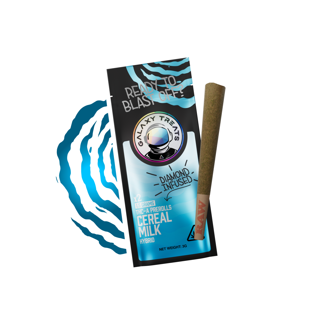Galaxy Treats Cereal Milk - Diamond Infused 2ct THCA Prerolls