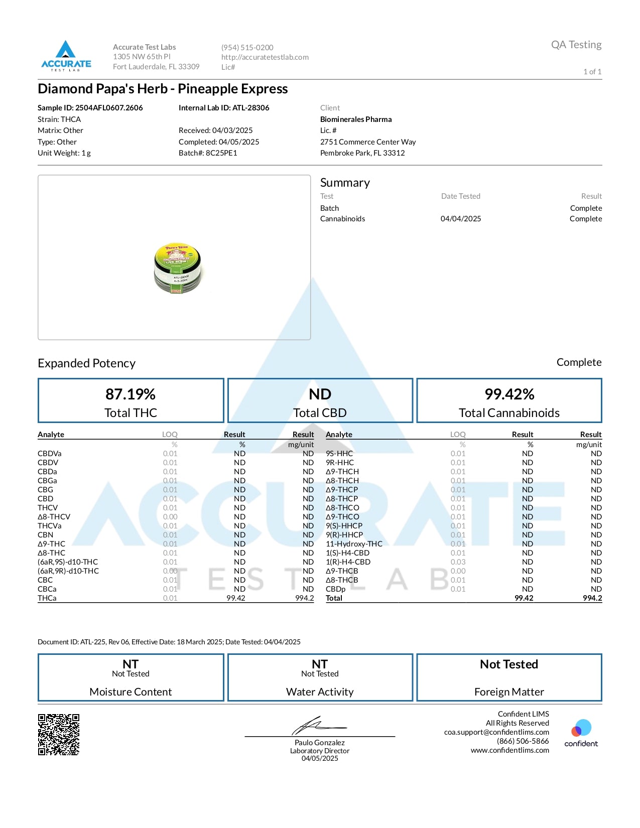 Papa's Herb 2G DABS PINEAPPLE EXPRESS SATIVA