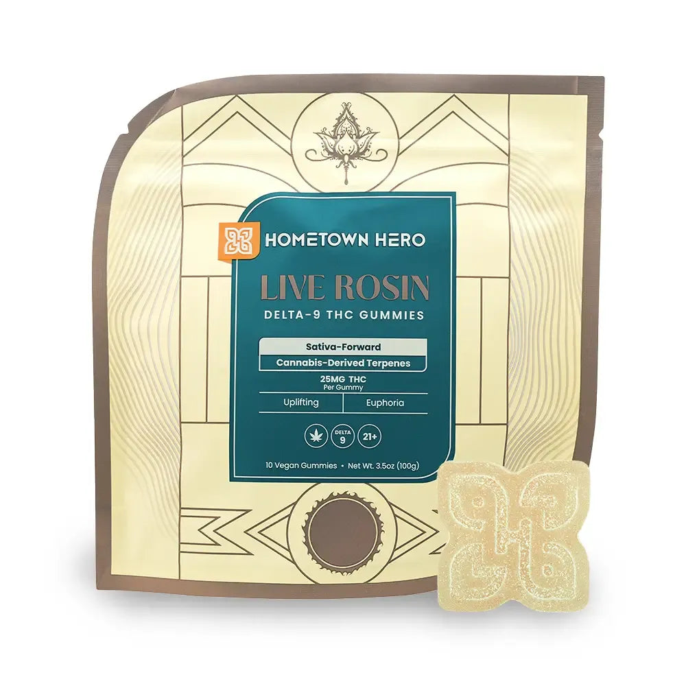 Hometown Hero Live Rosin Delta 9 THC Gummies - 250mg Best Price