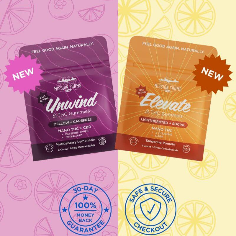 Mission Farms Elevate & Unwind Delta-9 THC Gummies Sample Pack