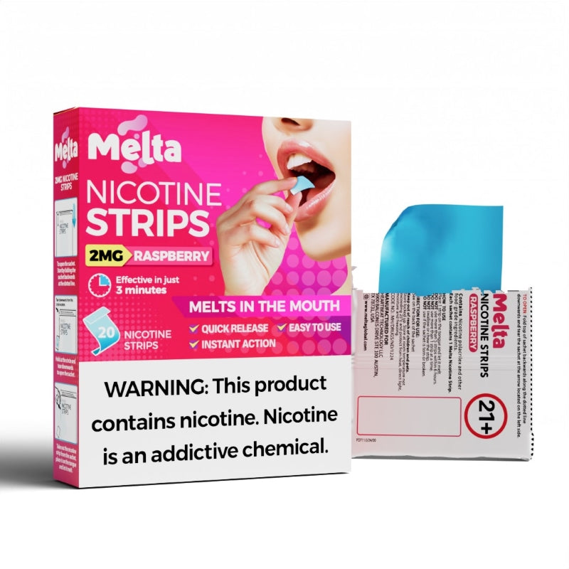 Raspberry Melta Nicotine Strips (20 Strips/Pack)