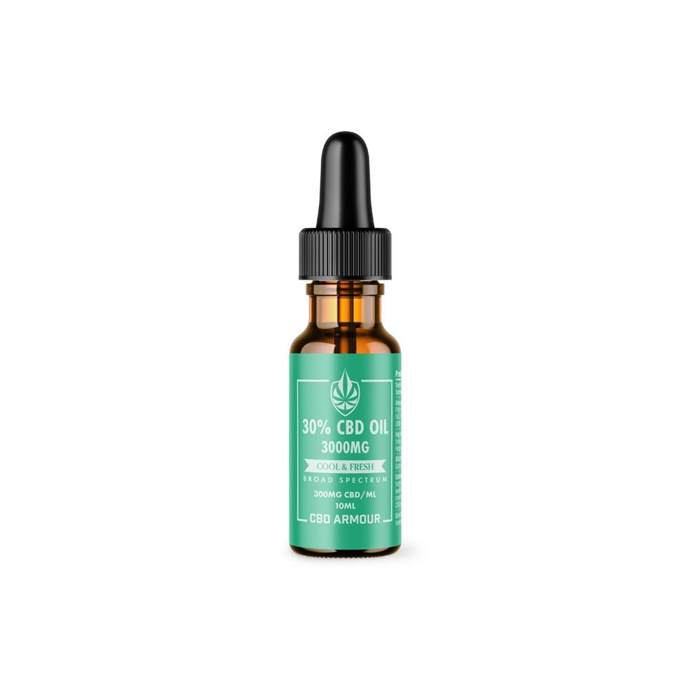CBD Armour Broad Spectrum CBD Oil 30% – Cool Fresh 3000mg