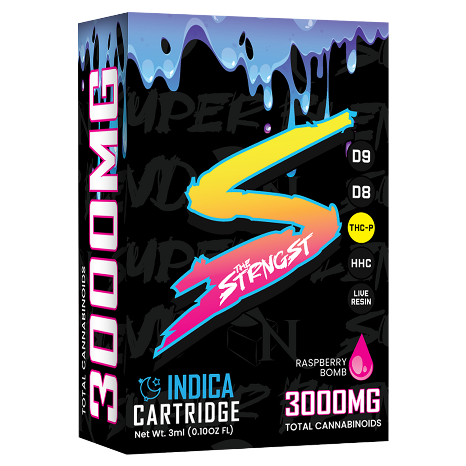 THE STRONGEST CRT - 3000MG - RASPBERRY BOMB - INDICA