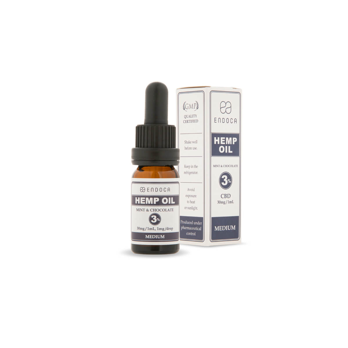 Endoca DE SCHOKOLADE MINZE CBD ÖL (THC FREI) 30MG CBD/ML