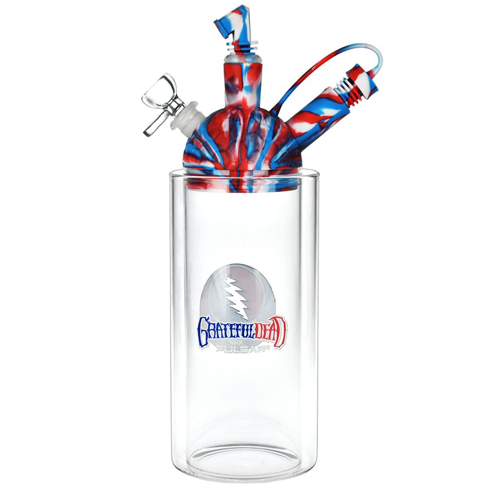 Grateful Dead x Pulsar Silicone & Glass Gravity Water Pipe - 11" Bongs