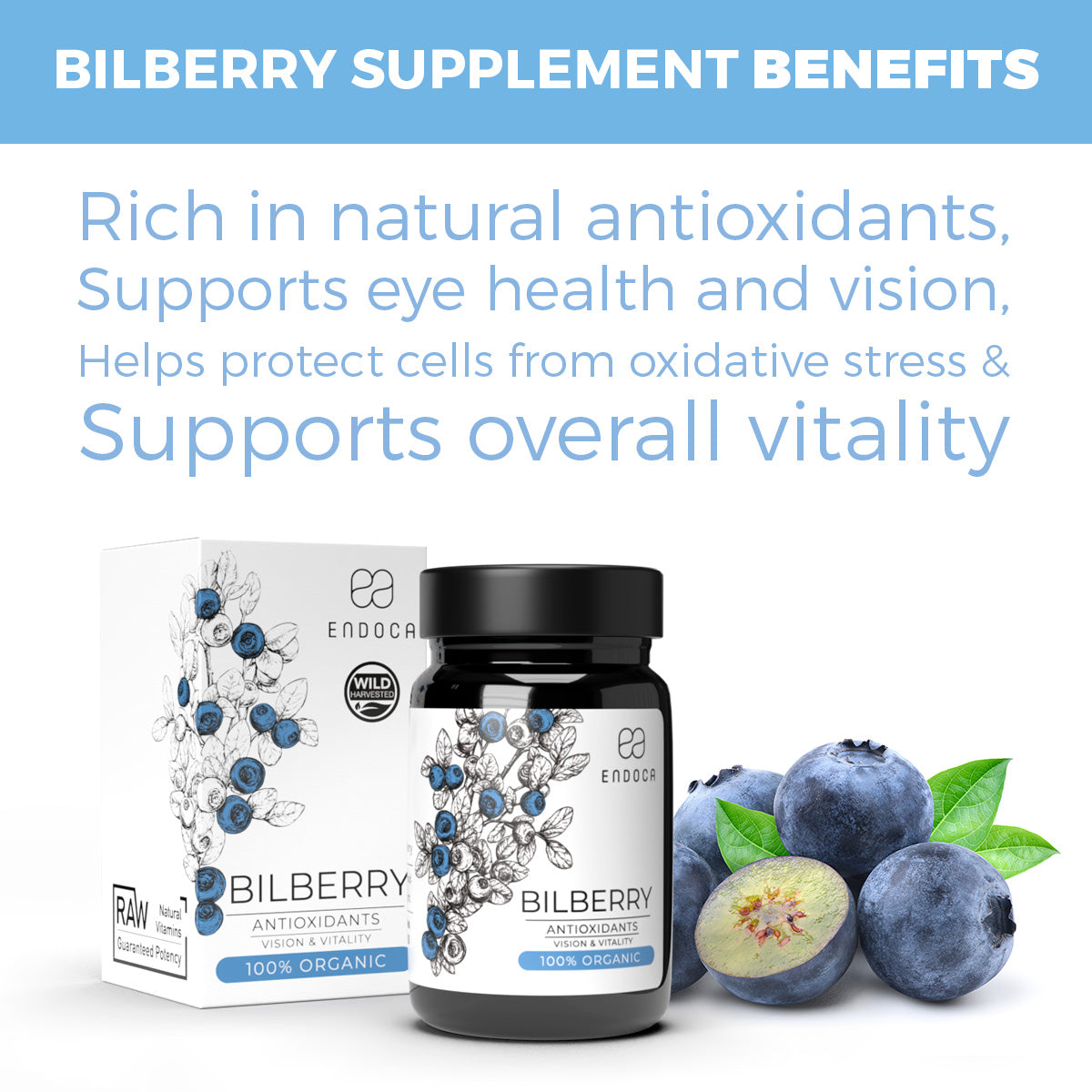 Endoca Organic Bilberry Best Sales Price - CBD
