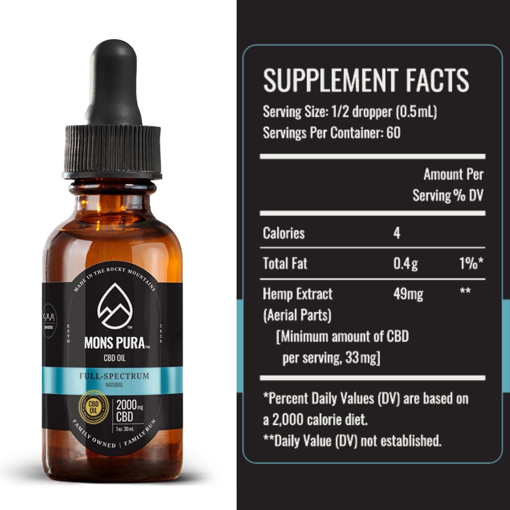 Mons Pura Full Spectrum 2,000mg Tincture